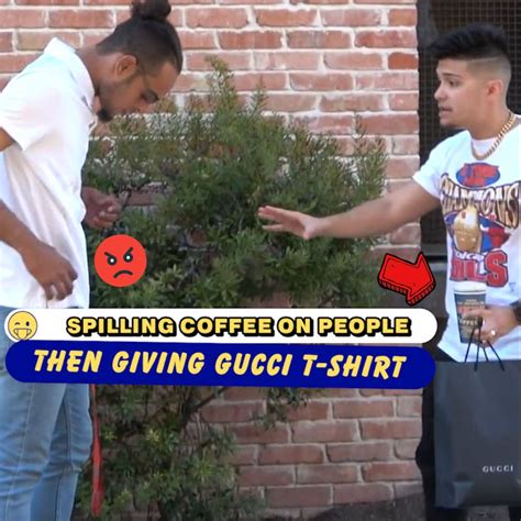 Spilling Coffee On People, Then Giving Gucci! *PRANK* 